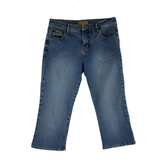 Lei Y2K Vintage eDenim Cropped Flare Capri Jeans - Picture 1 of 7